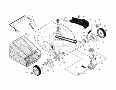 Page B Diagram and Parts List for 917376406  Craftsman Lawn Mower
