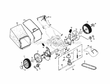 Page B Diagram and Parts List for 917376411  Craftsman Lawn Mower