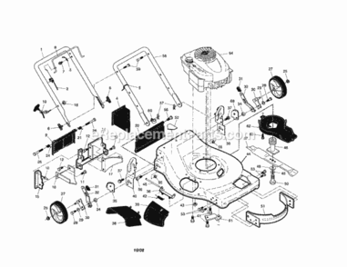 Page A Diagram and Parts List for 917376452  Craftsman Lawn Mower