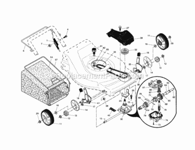 Page B Diagram and Parts List for 917376462  Craftsman Lawn Mower