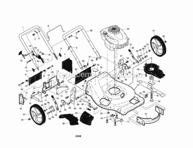 Page A Diagram and Parts List for 917376471  Craftsman Lawn Mower
