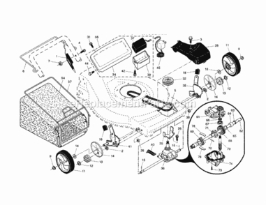 Page B Diagram and Parts List for 917376471  Craftsman Lawn Mower