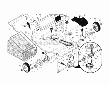 Page B Diagram and Parts List for 917376480  Craftsman Lawn Mower