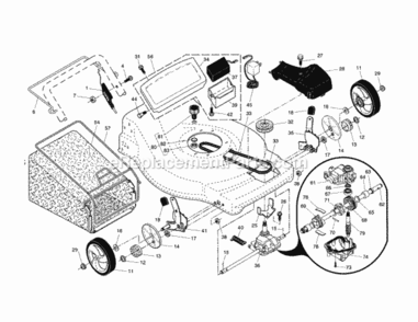 Page B Diagram and Parts List for 917376481  Craftsman Lawn Mower