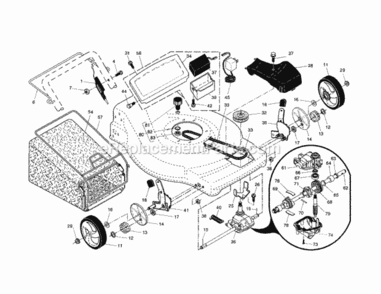 Page B Diagram and Parts List for 917376483  Craftsman Lawn Mower