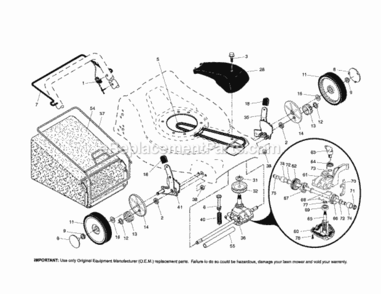 Page B Diagram and Parts List for 917376520  Craftsman Lawn Mower