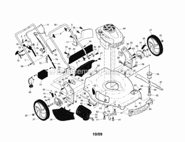 Page A Diagram and Parts List for 917376534  Craftsman Lawn Mower
