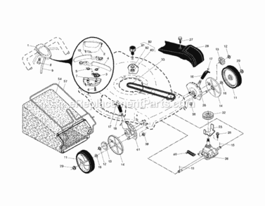 Page B Diagram and Parts List for 917376540  Craftsman Lawn Mower