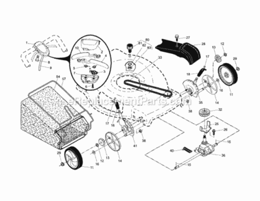 Page B Diagram and Parts List for 917376543  Craftsman Lawn Mower