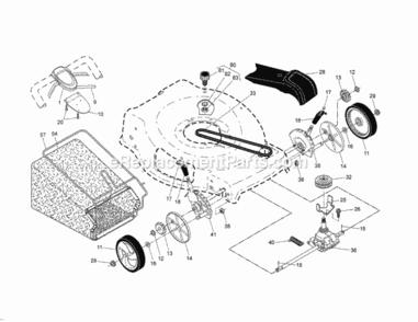 Page B Diagram and Parts List for 917376545  Craftsman Lawn Mower