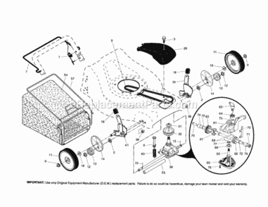 WheelsTiresBag Diagram and Parts List for 917376551  Craftsman Lawn Mower