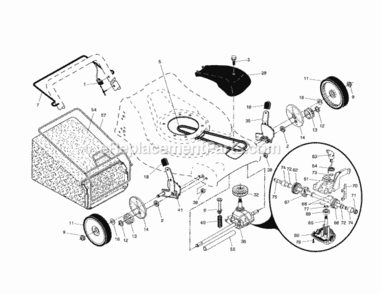 Page B Diagram and Parts List for 917376552  Craftsman Lawn Mower