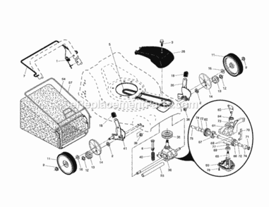 Page B Diagram and Parts List for 917376562  Craftsman Lawn Mower