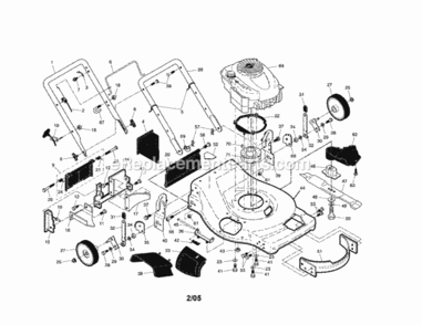Page A Diagram and Parts List for 917376570  Craftsman Lawn Mower