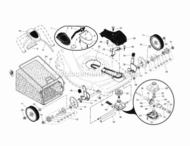 Page B Diagram and Parts List for 917376570  Craftsman Lawn Mower