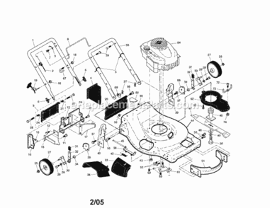 Page A Diagram and Parts List for 917376572  Craftsman Lawn Mower