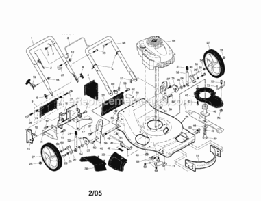 Page A Diagram and Parts List for 917376581  Craftsman Lawn Mower