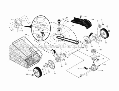 Page B Diagram and Parts List for 917376592  Craftsman Lawn Mower