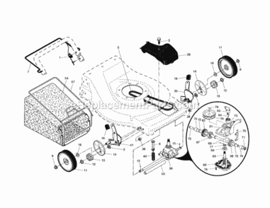 Page B Diagram and Parts List for 917376651  Craftsman Lawn Mower