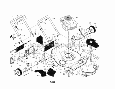 Page A Diagram and Parts List for 917376652  Craftsman Lawn Mower