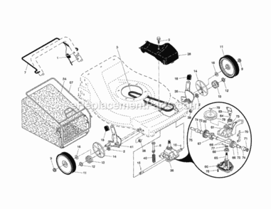 Page B Diagram and Parts List for 917376655  Craftsman Lawn Mower