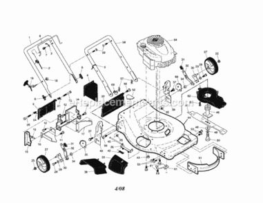Page A Diagram and Parts List for 917376656  Craftsman Lawn Mower