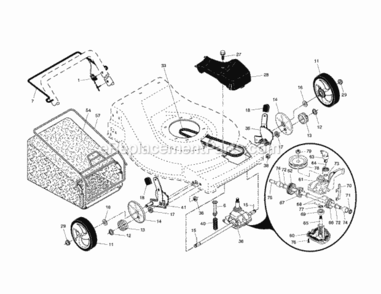 Part Location Diagram of 415225 Husqvarna Gear Case Assembly, Complete