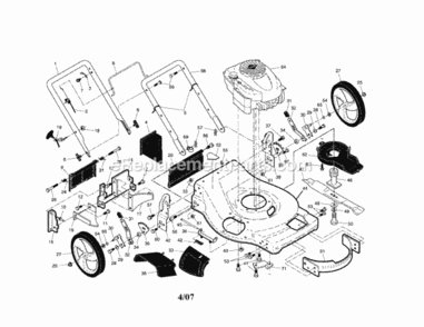 Page A Diagram and Parts List for 917376670  Craftsman Lawn Mower