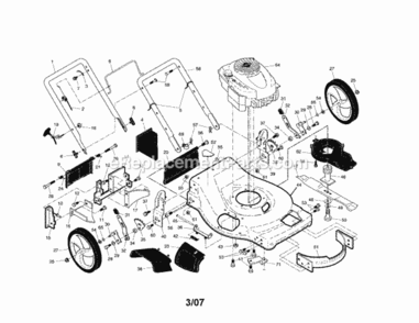 Page A Diagram and Parts List for 917376672  Craftsman Lawn Mower