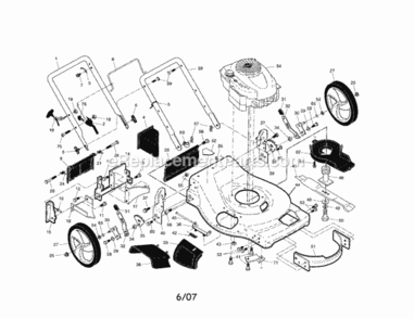 Page A Diagram and Parts List for 917376682  Craftsman Lawn Mower