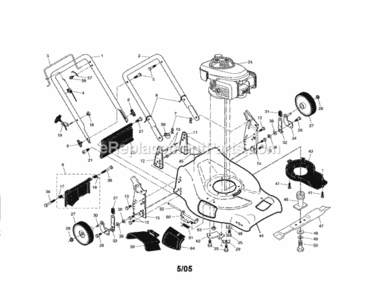 Page A Diagram and Parts List for 917376691  Craftsman Lawn Mower
