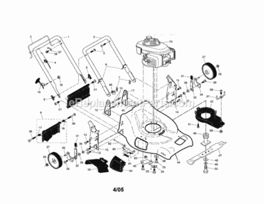 Page A Diagram and Parts List for 917376692  Craftsman Lawn Mower