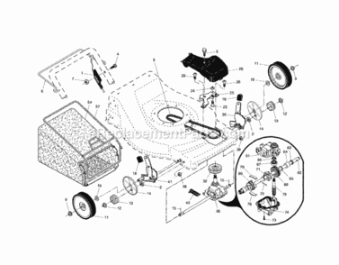 Page B Diagram and Parts List for 917376721  Craftsman Lawn Mower