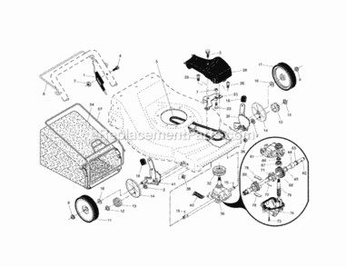 Page B Diagram and Parts List for 917376723  Craftsman Lawn Mower