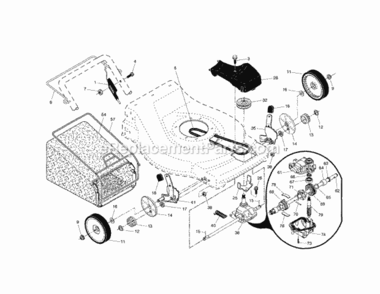 Page B Diagram and Parts List for 917376733  Craftsman Lawn Mower