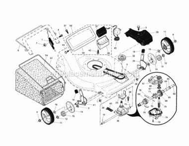 Page B Diagram and Parts List for 917376741  Craftsman Lawn Mower