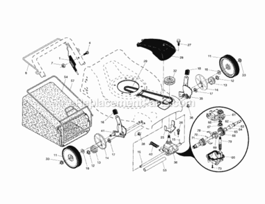 Page B Diagram and Parts List for 917376780  Craftsman Lawn Mower