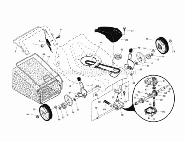 Page B Diagram and Parts List for 917376784  Craftsman Lawn Mower