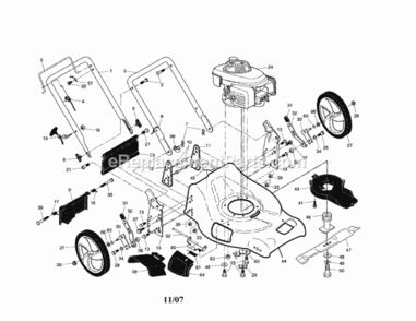 Page A Diagram and Parts List for 917376785  Craftsman Lawn Mower
