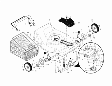 Page B Diagram and Parts List for 917376800  Craftsman Lawn Mower