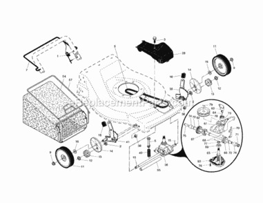 Page B Diagram and Parts List for 917376801  Craftsman Lawn Mower