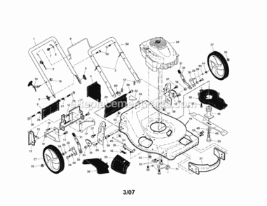 Page A Diagram and Parts List for 917376802  Craftsman Lawn Mower