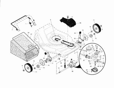 Page B Diagram and Parts List for 917376803  Craftsman Lawn Mower