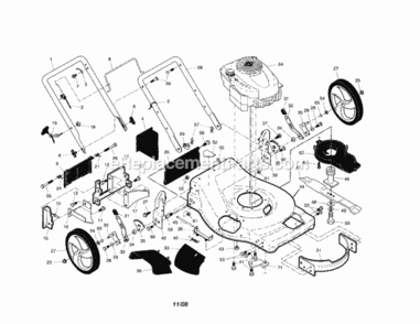 Page A Diagram and Parts List for 917376805  Craftsman Lawn Mower