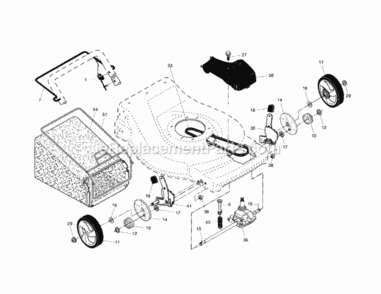 Page B Diagram and Parts List for 917376805  Craftsman Lawn Mower