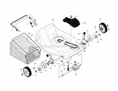 Page B Diagram and Parts List for 917376807  Craftsman Lawn Mower