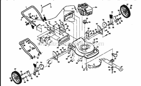 Page A Diagram and Parts List for 917376870  Craftsman Lawn Mower