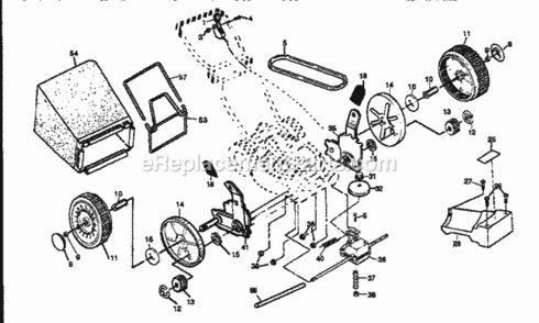 Page B Diagram and Parts List for 917376870  Craftsman Lawn Mower