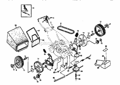 Page B Diagram and Parts List for 917376905  Craftsman Lawn Mower