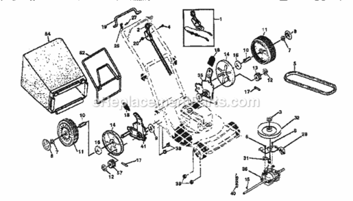 Page B Diagram and Parts List for 917376941  Craftsman Lawn Mower